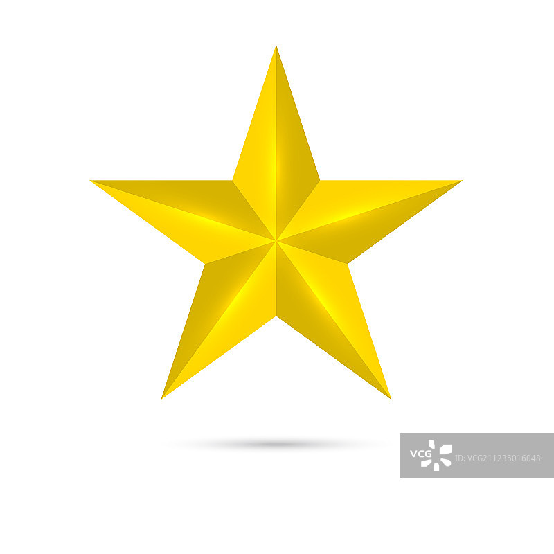 金色闪亮的光面星星图片素材