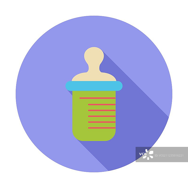 奶瓶扁平图标图片素材