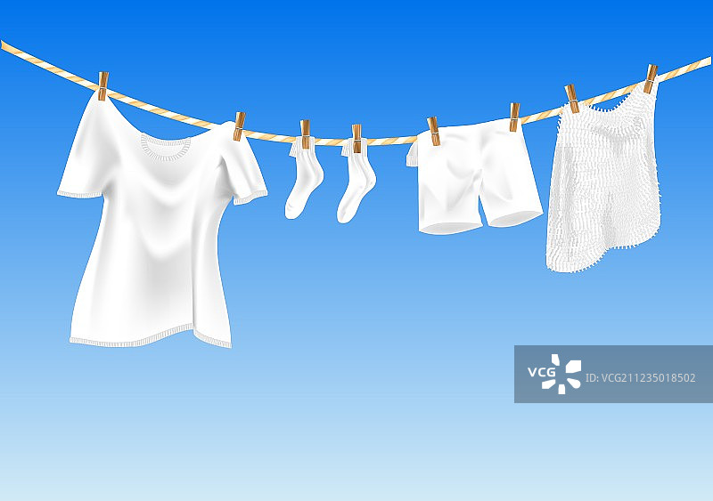 晾晒衣服图片素材
