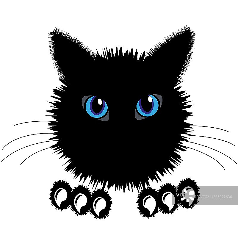 黑色的猫图片素材