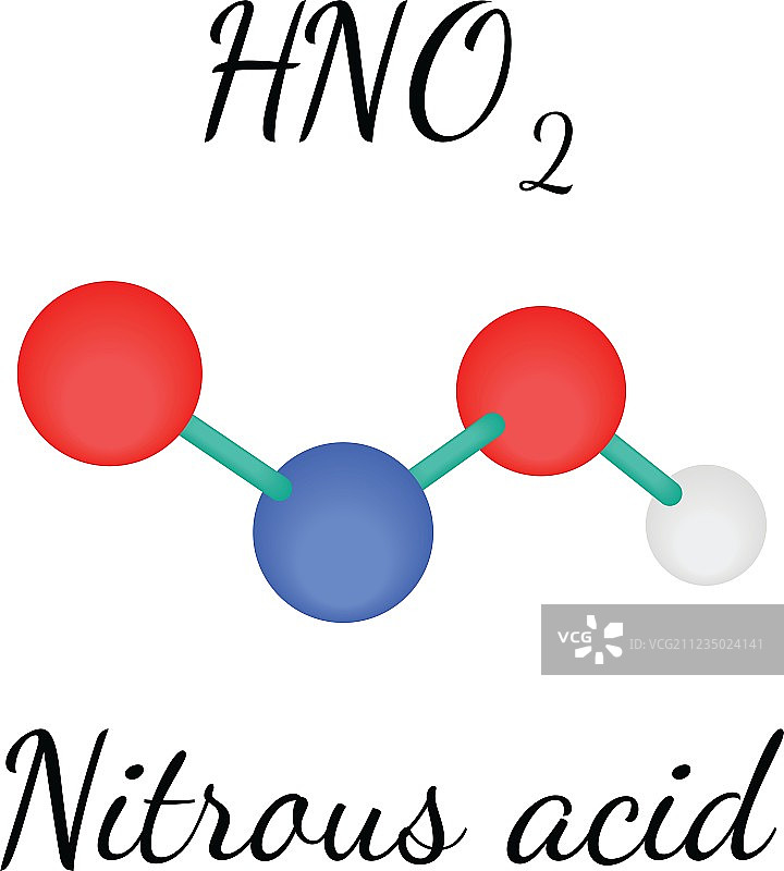 亚硝酸分子结构图片素材