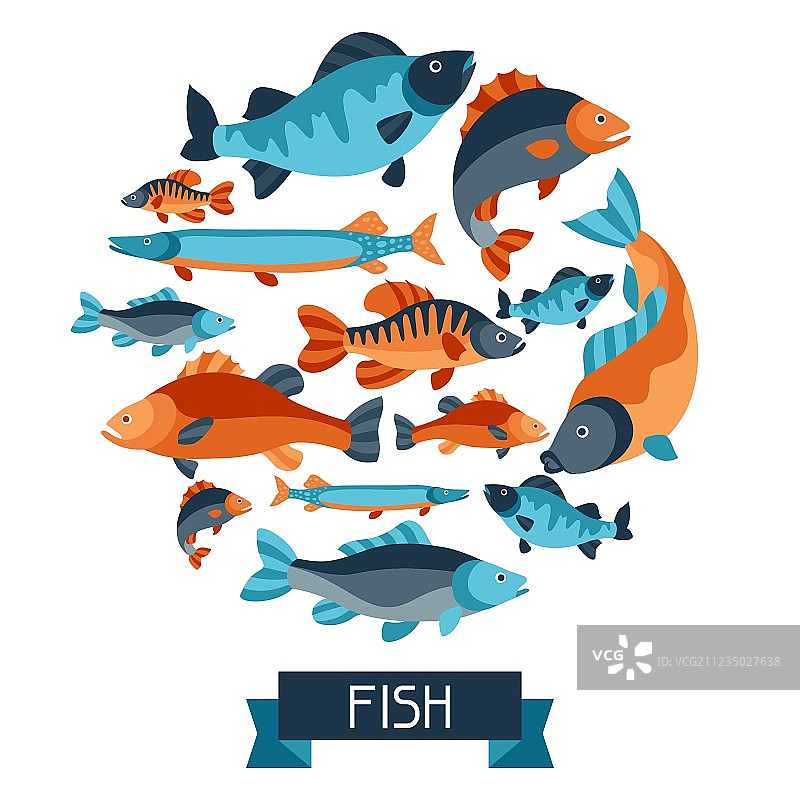 各类鱼的背景图片图片素材