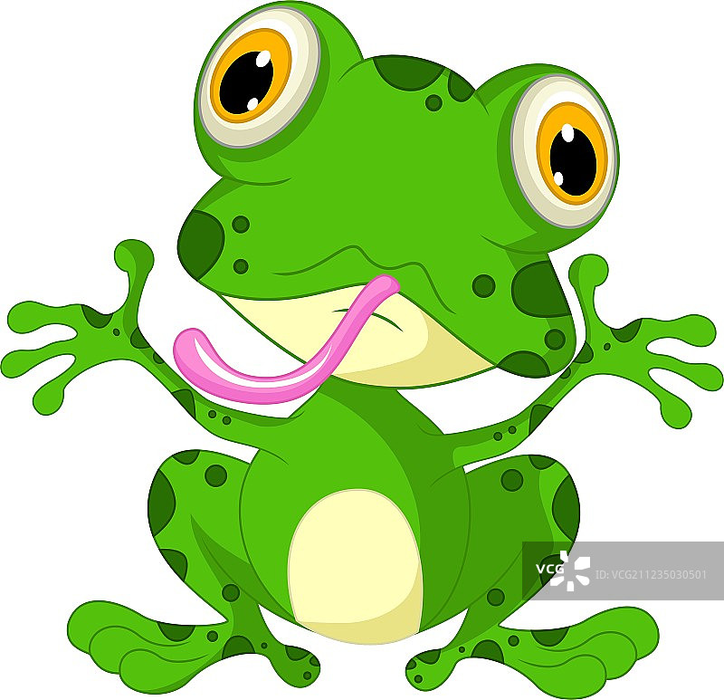 有趣的青蛙卡通形象图片素材
