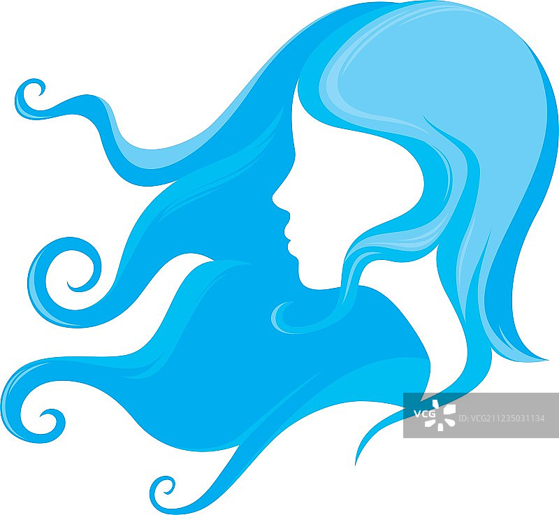 长发小女孩图片素材