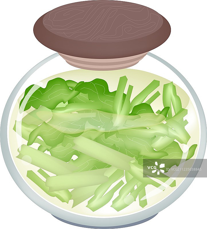 美味的腌制白菜罐头图片素材