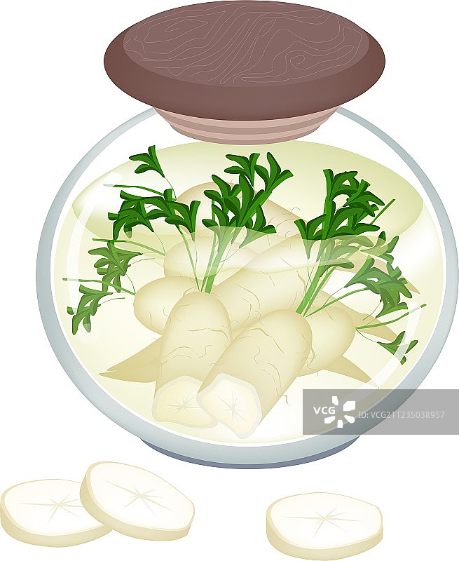 醋泡白萝卜罐图片素材