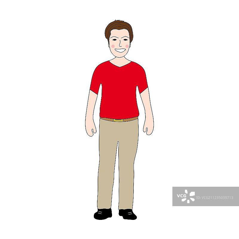 白色背景上的男性图案图片素材