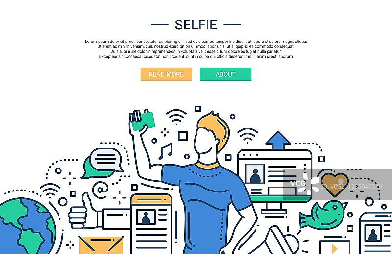 销售主题的线性设计网站banner图片素材