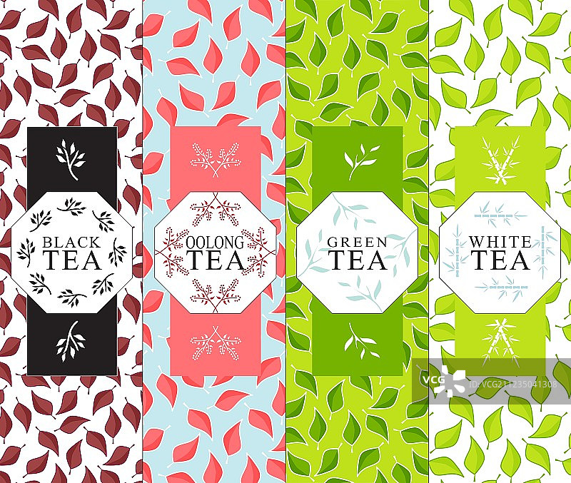 草药包装设计元素套装图片素材