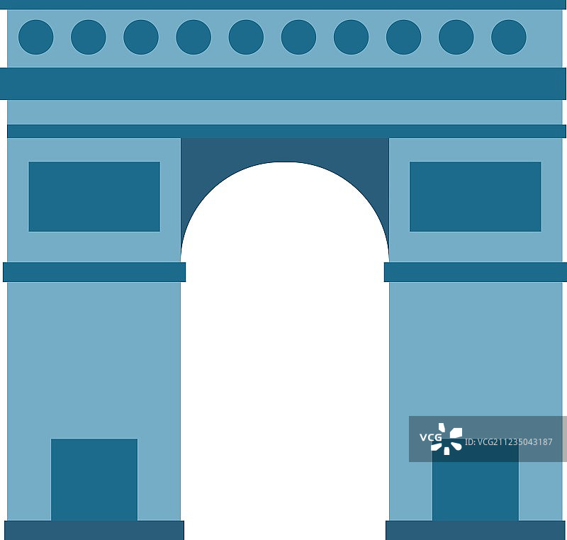 巴黎凯旋门建筑图片素材