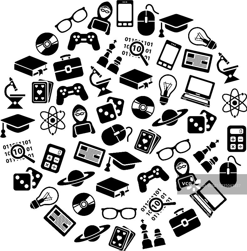 圆形极客图标图片素材