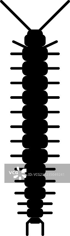蜈蚣卡通造型扁平昆虫图片素材