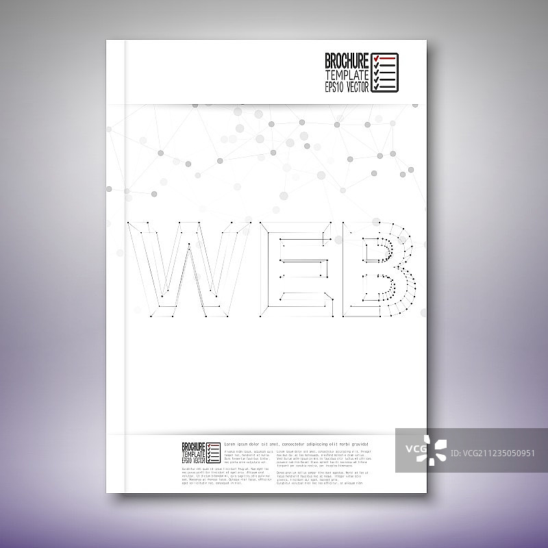 三维网格时尚网络宣传册图片素材