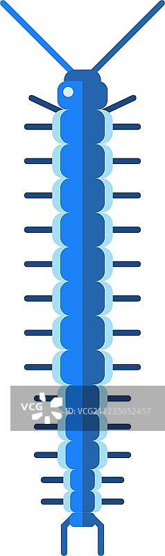 蜈蚣卡通造型扁平昆虫图片素材