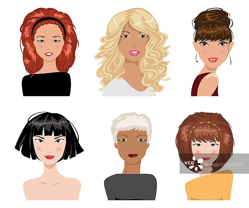 女士发型合集图片素材