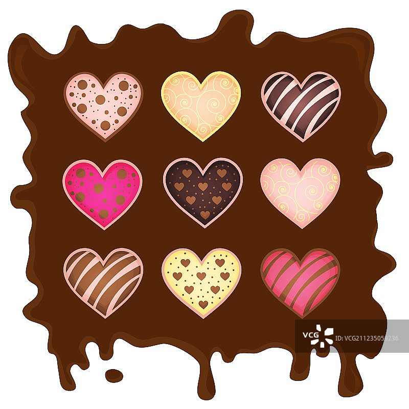 巧克力心形糖果图片素材