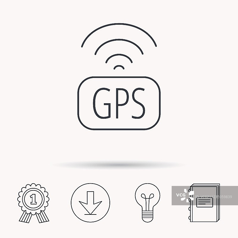 GPS导航图标地图定位标志图片素材