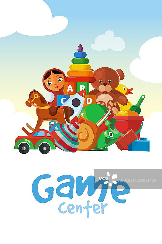 儿童游戏中心宣传板图片素材