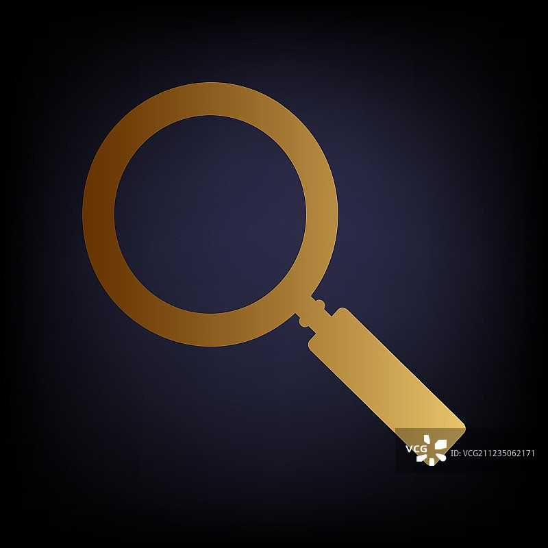 金色风格的缩放标志图标图片素材