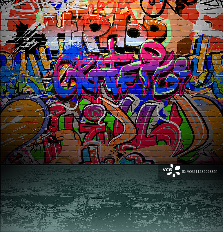 涂鸦墙城市街头艺术绘画图片素材