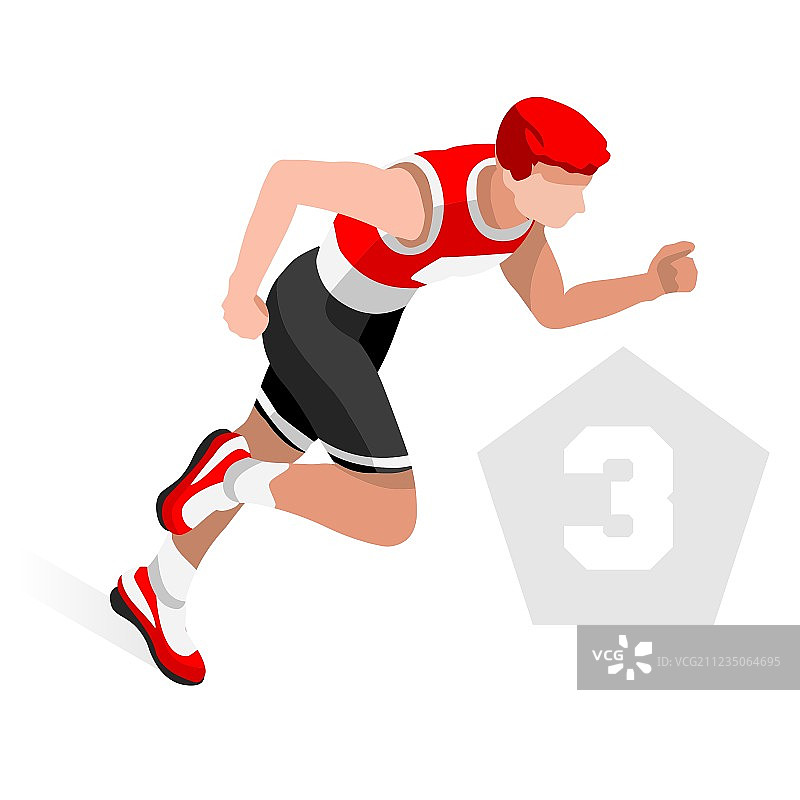 2016年铁人三项运动2.5D等距图片素材