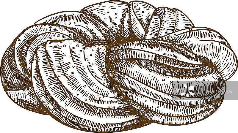 雕刻风格小圆面包图片素材