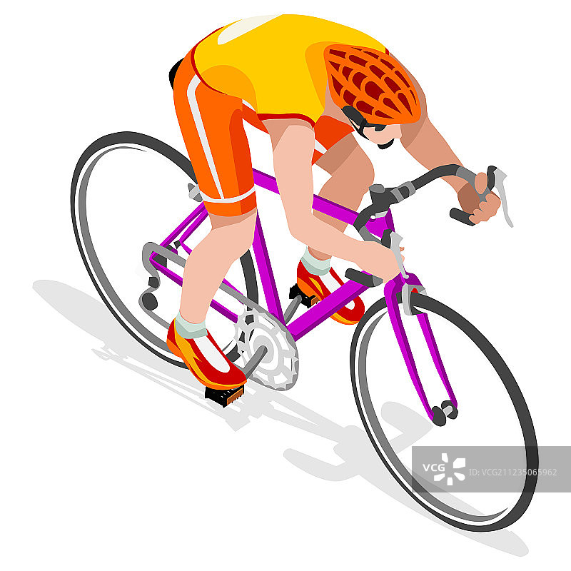 2.5D自行车公路运动图片素材