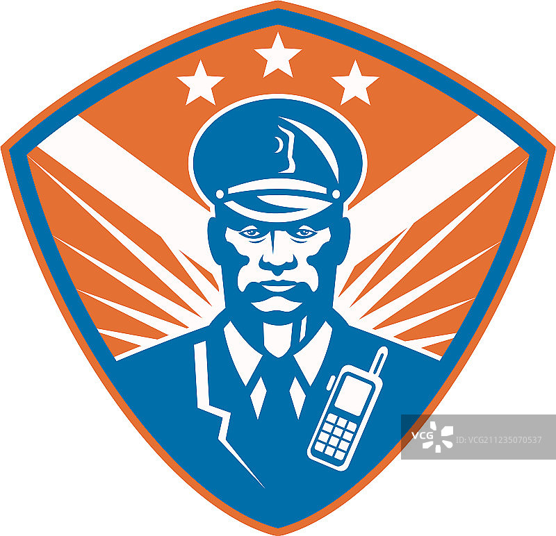警察、保安和警官的警徽图片素材