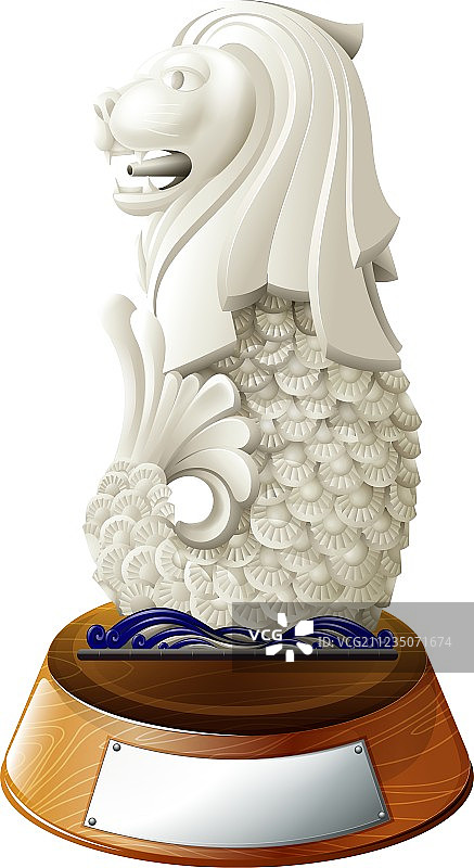 鱼尾狮雕像图片素材