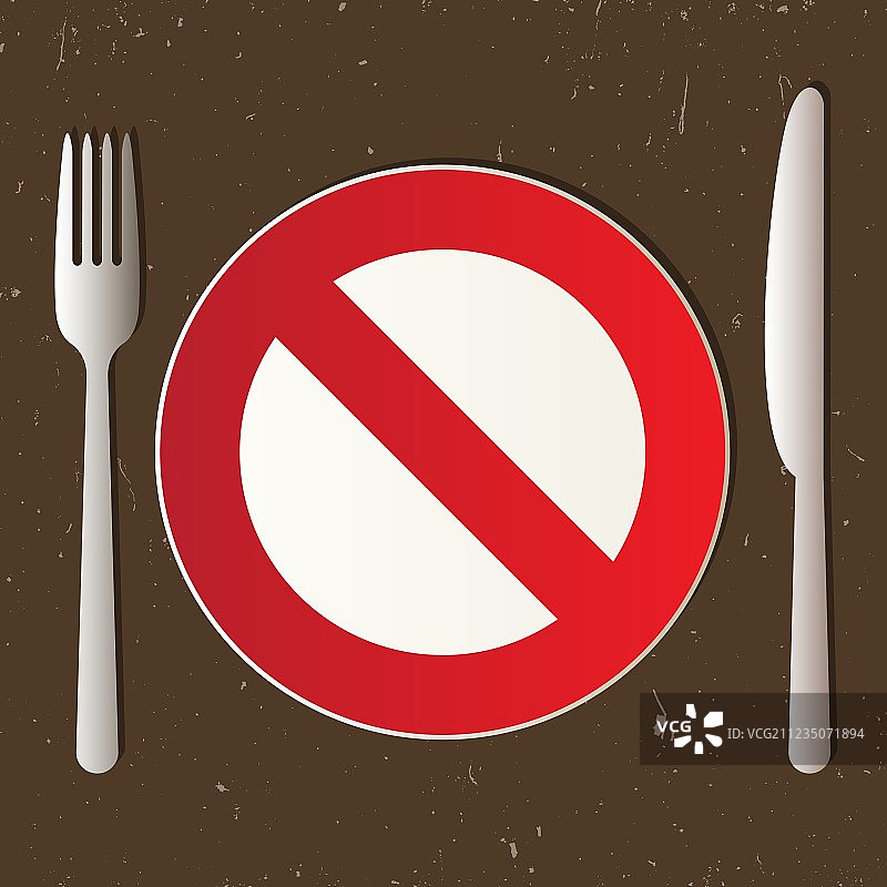 餐具和禁止标志图片素材