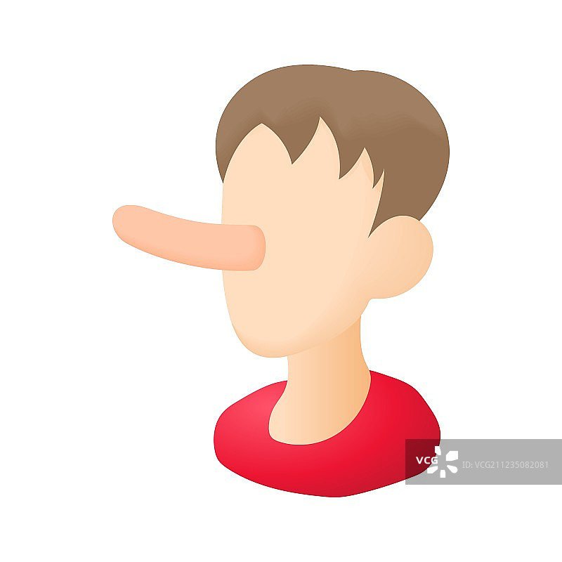 卡通风格的长鼻子男人图标图片素材