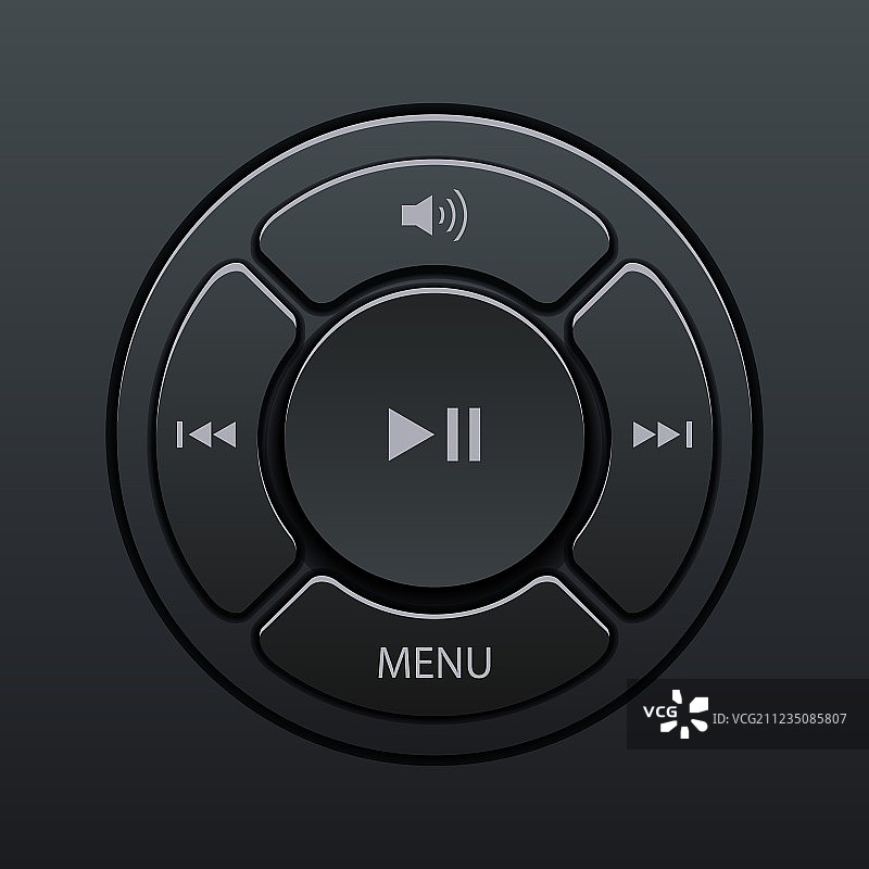 音乐播放器图标界面设计元素图片素材