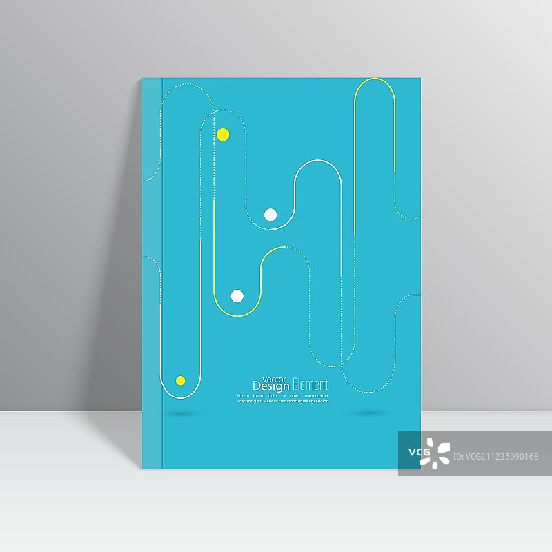 带有三角形图案的杂志封面图片素材