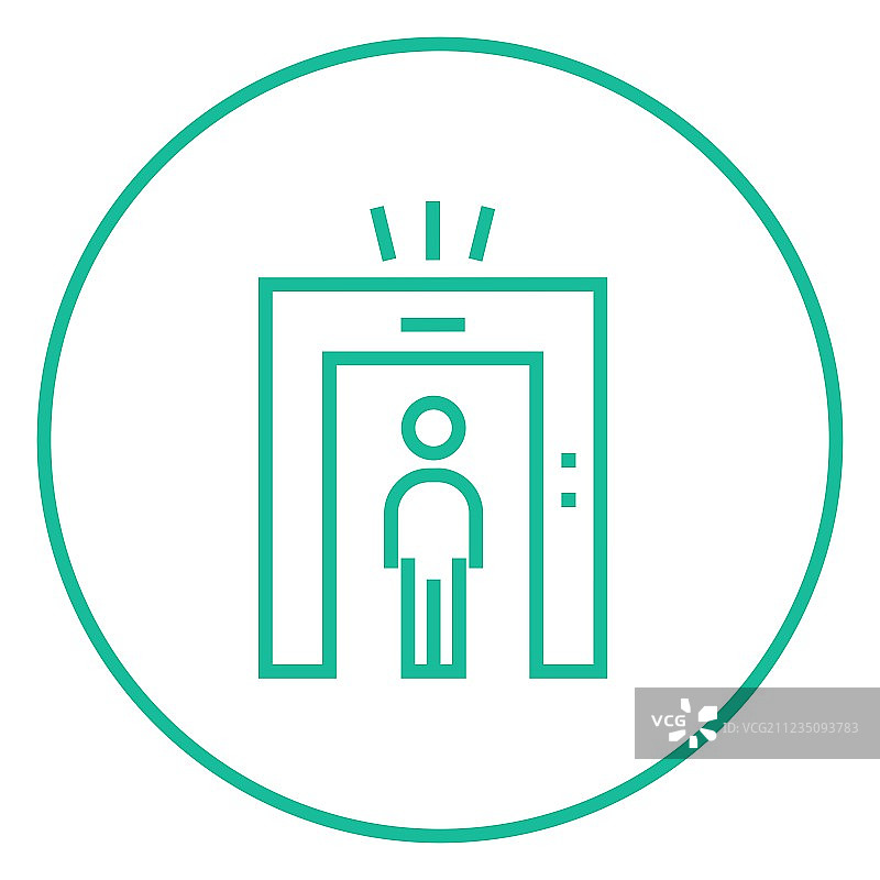 男人通过金属探测门图片素材