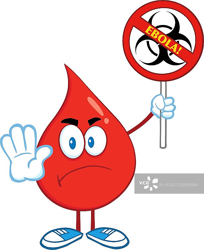 卡通无埃博拉标志图片素材