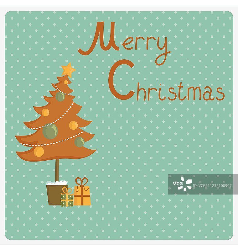 圣诞树卡片图片素材