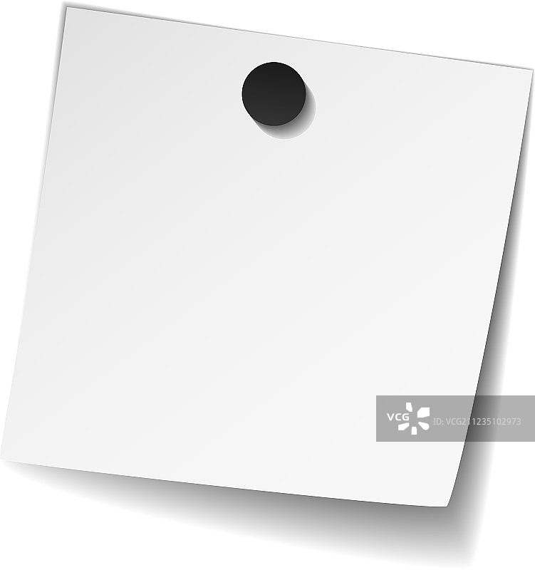 带磁铁的白色便签纸图片素材