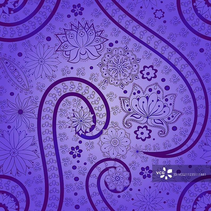 复古花卉图案民族无缝背景图片素材