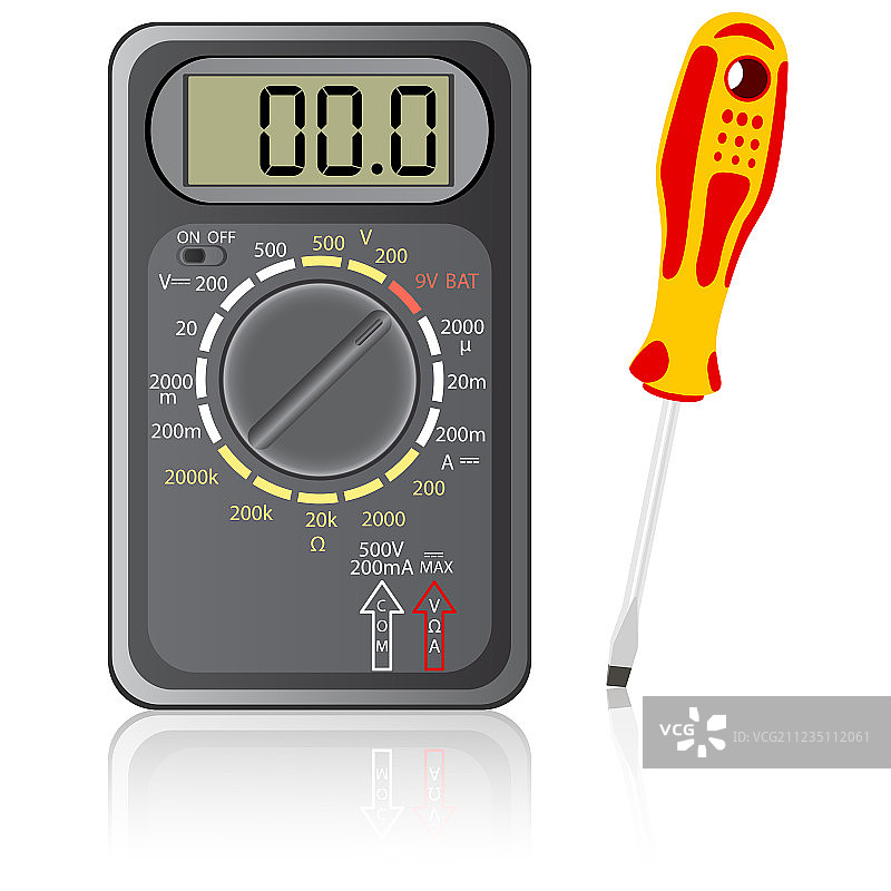 万用表螺丝刀图片素材