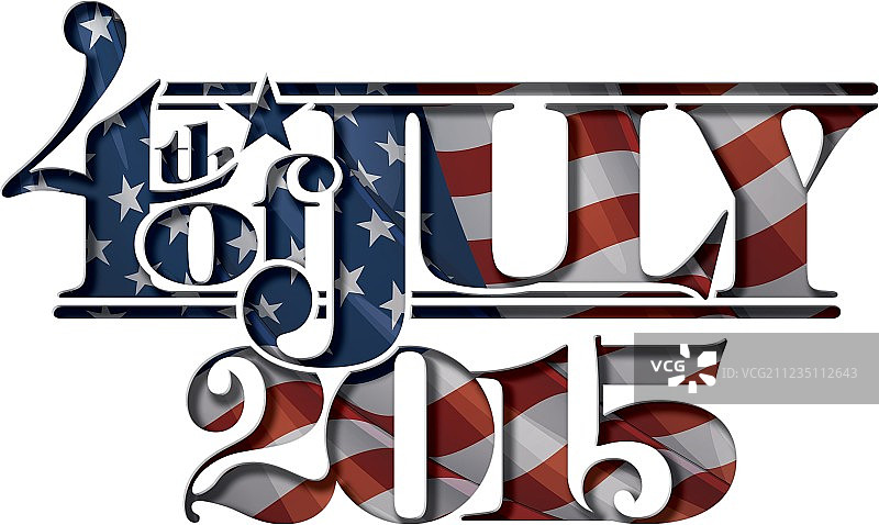 7月4日剪纸 2015图片素材