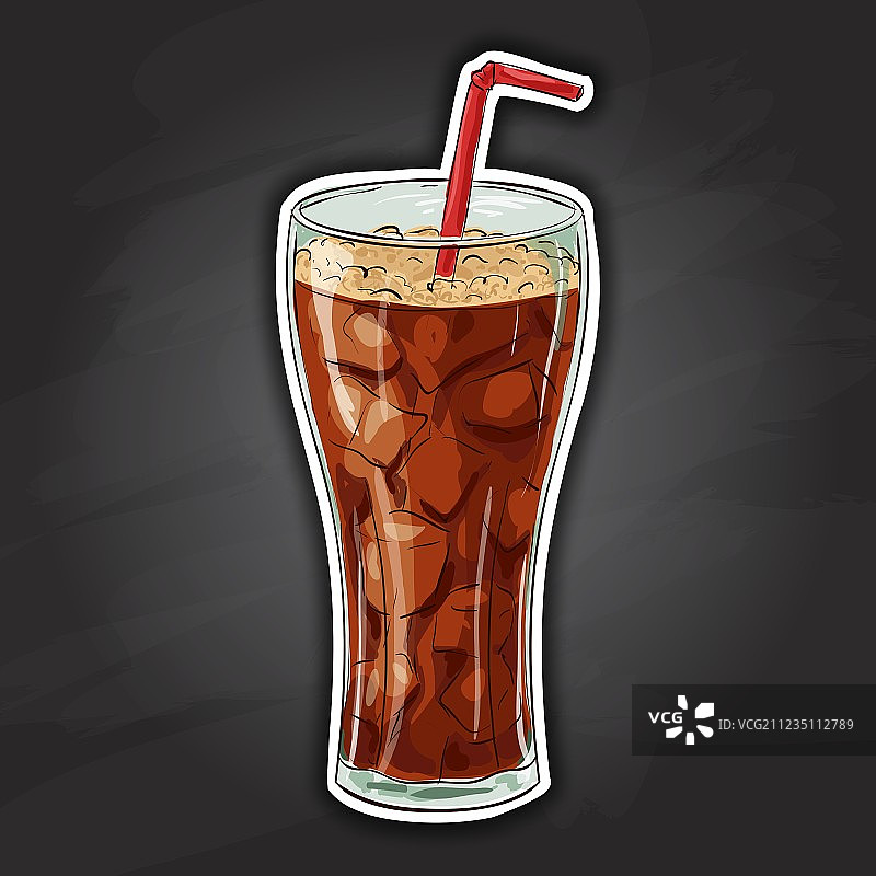 可口可乐彩色贴纸图片素材