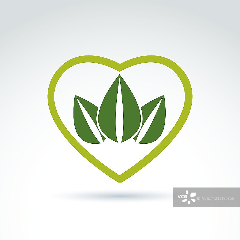 皇冠形状的绿叶图片素材