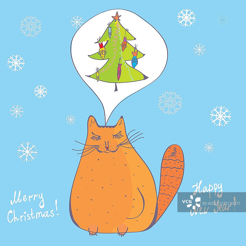 圣诞猫图片素材