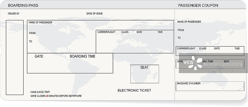 登机牌或机票图案图片素材