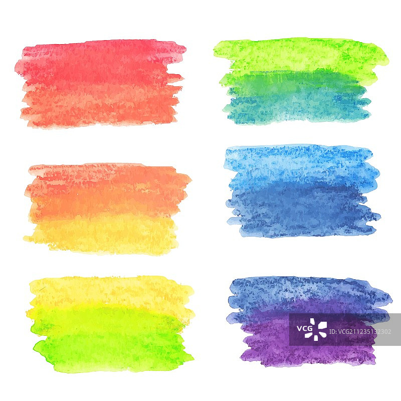 彩虹水彩banner合集图片素材