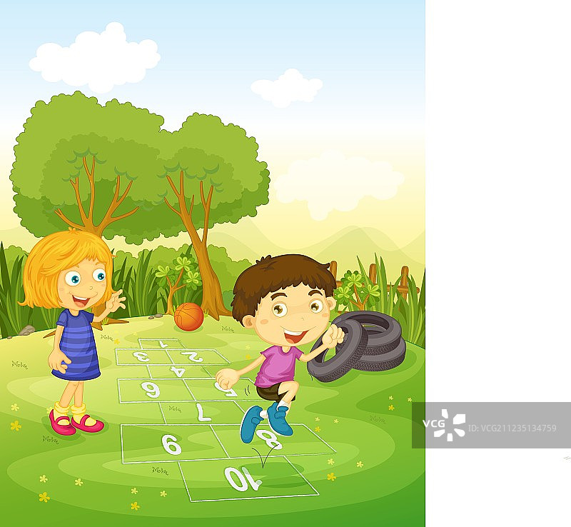 跳房子游戏图片素材