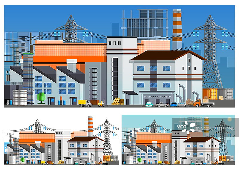 工业建筑组合素材图片素材