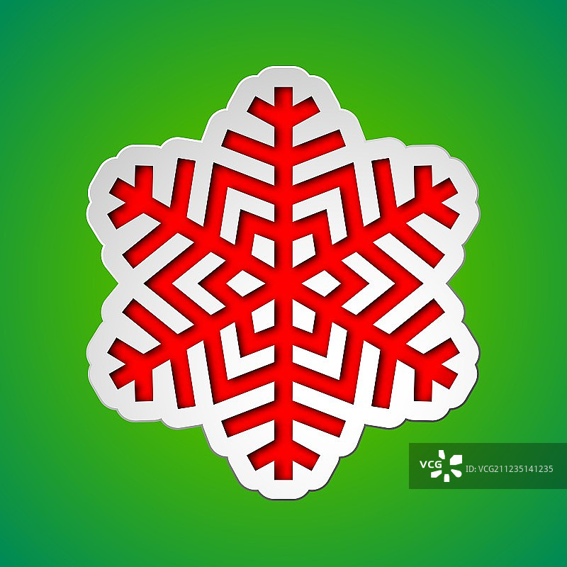 剪纸圣诞雪花图片素材