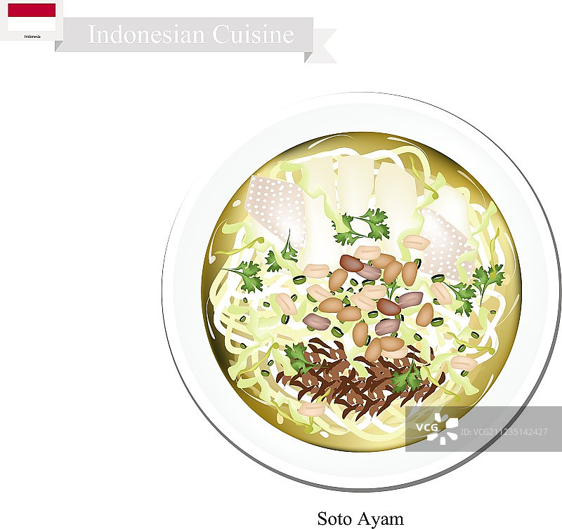 索托阿亚姆或印尼米粉汤图片素材