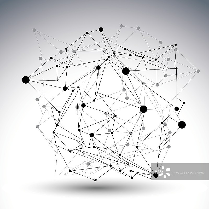 几何黑白多边形结构图片素材